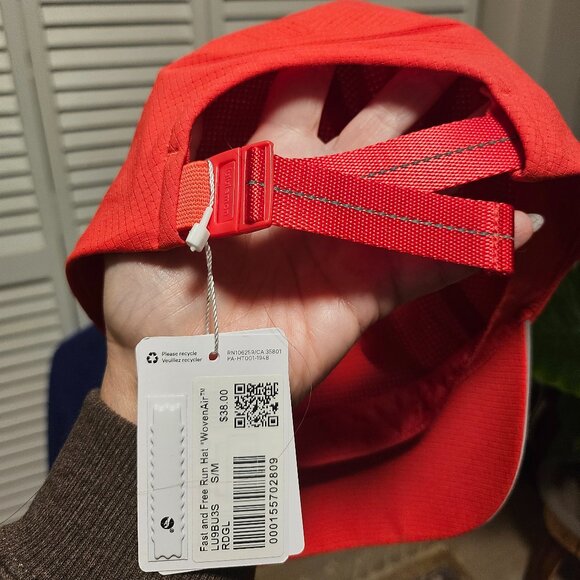 lululemon fast and free run light hat S/M Red Glow color - Picture 2 of 4
